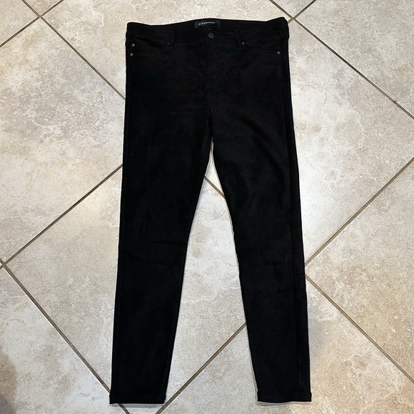 Liverpool Abby Black Faux Suede Ankle Skinny Jeans Pants 12 - Picture 3 of 10